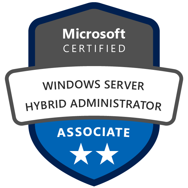 AZ-800 and AZ-801 - Windows Server Hybrid Administrator Associate